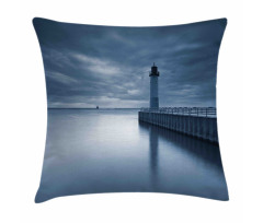 Lighthouse Overcast Sky Pillow Cover