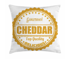 Gourmet Cheddar Rubber Stamp Pillow Cover