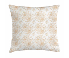 Soft Monochrome Bouquet Pillow Cover