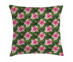 Blooming Hawaiian Jungle Pillow Cover