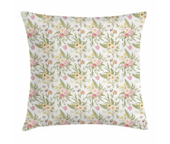 Vintage Pastel Flora Pillow Cover