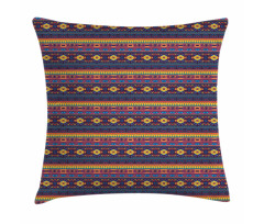 Colorful Folkloric Pattern Pillow Cover