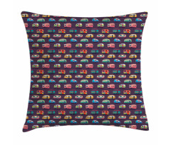 Retro Colorful Vans Pillow Cover