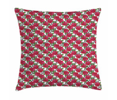 Flowers on Nested Squares Pillow Cover