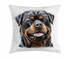 Hand Drawn Image of Dog Pillow Cover