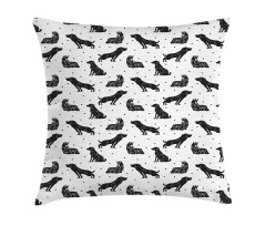 Types of Dogs Polka Dots Pillow Cover