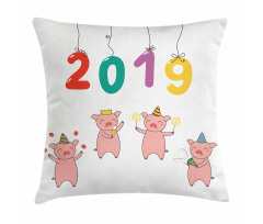 Chinese New Year Theme Doodle Pillow Cover