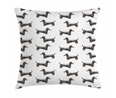 Dogs Pattern Lines Pillow Cover