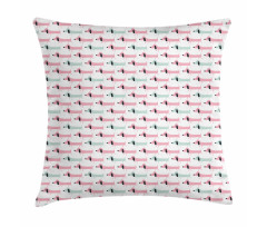 Funny Sausage Dogs Pillow Cover
