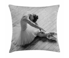 Young Dancer in Studio Pillow Cover