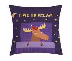 Typography with Moose Pillow Cover