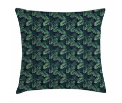 Exotic Jungle Foliage Pattern Pillow Cover