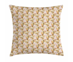 Modern Bicolour Leaves Pillow Cover