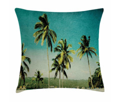 Retro Summer and Tall Trees Pillow Cover