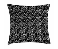 Monochrome Exotic Leaves Art Pillow Cover