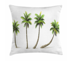 Different Sized Tropical Trees Pillow Cover