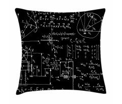 Mechanical Formula Sketched Pillow Cover