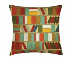 Vintage Library Painting Pillow Cover