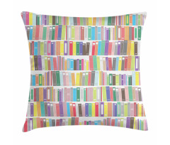 Colorful Cartoon Library Pillow Cover