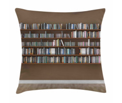 Interior Bookshelves Wall Pillow Cover