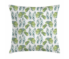 Foliage Water Lilies Pillow Cover