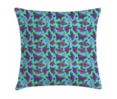 Colorful Flora Design Pillow Cover