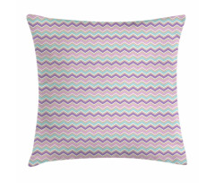 Pastel Tones Zigzags Pillow Cover