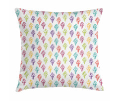 Colorful Sketchy Drawn Pillow Cover