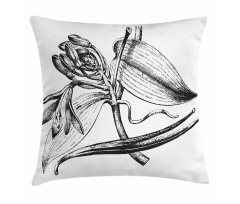 Vintage Engraved Flower Art Pillow Cover