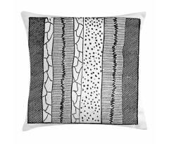 Hand Drawn Uneven Lines Pillow Cover