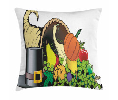 Cornucopia Motif Pillow Cover