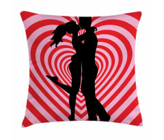 Couple on Whirlpool Heart Pillow Cover