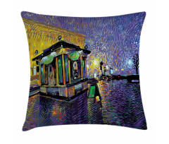 Kyiv City Night Art Pillow Cover