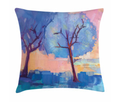 Abstract Nature Trees Pillow Cover