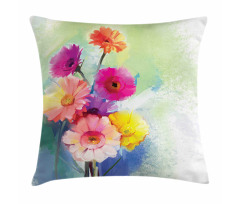 Gerbera Flowers Art Pillow Cover