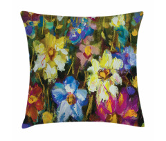 Flower Field Painting Pillow Cover