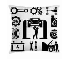 Car Repairing Pillow Cover