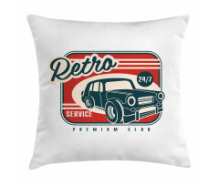 Retro Service Old Car Pillow Cover