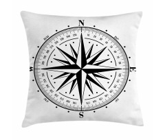 Simple Monochrome Windrose Pillow Cover