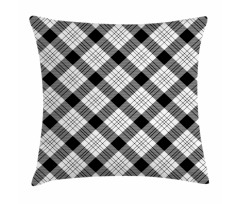 Diagonal Hatched Polygons Pillow Cover