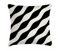 Retro Art Wavy Lines Pattern Pillow Cover