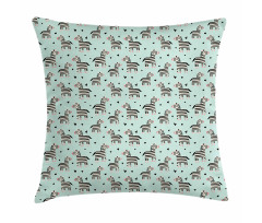 Animal and Tiny Hearts Pillow Cover