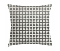 Rhombuses with Wavy Lines Pillow Cover