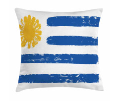 Brush Painting Stroke Flag Pillow Cover