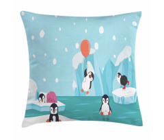 Penguins on Ice Pillow Cover