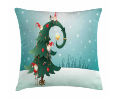 Christmas and Gnomes Pillow Cover