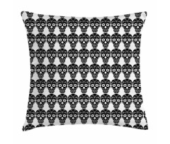 Ornamental Skull Print Pillow Cover