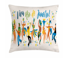 Viva Rio De Janeiro Words Pillow Cover