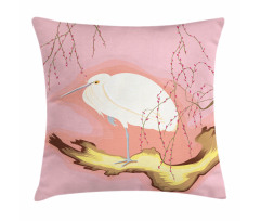 Japanese Art Bird Pillow Cover