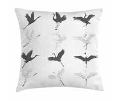 Greyscale Bird Different Side Pillow Cover